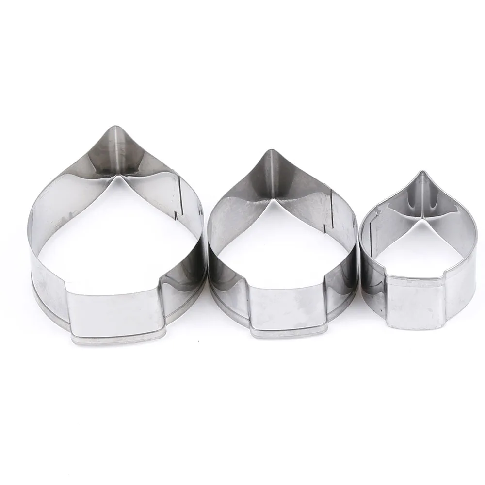 

3Pcs/Set Calla Lily Flower Metal Cookie Cutter Mold Cake Fondant Decorating Tool