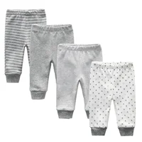 Legging uni en coton pour bébé garçon, pantalon pour nouveau-né, printemps, automne, été, hiver, fille, 0-24 mois, 3 pièces, 4 pièces, uno 3