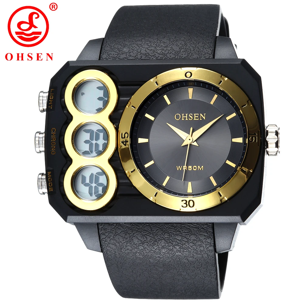 

New OHSEN 2017 Mens Designer Outdoor Dress Wristwatch Sports Watches Digital LED Watch Army Military Watch Relogio Masculinos