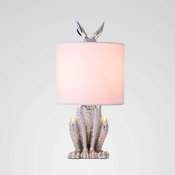 

Modern Masked Rabbit Resin LED Table Lamp Retro LOFT Industrial Desk Light Bedroom Bedside Study Restaurant Decorative Desk Lamp
