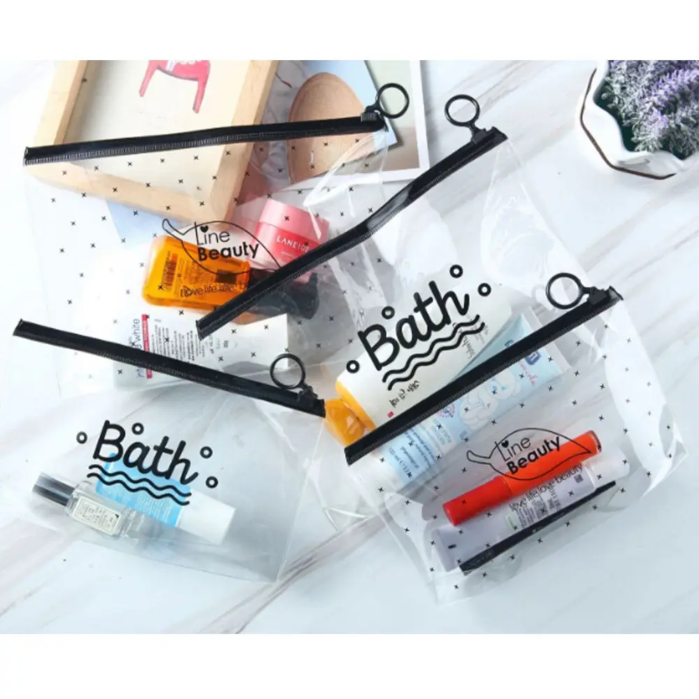 

Travel Cosmetic Bags PVC Waterproof Transparent Women Portable Make Up Bag Toiletry Organizer Storage Makeup Bag Wash Pouch