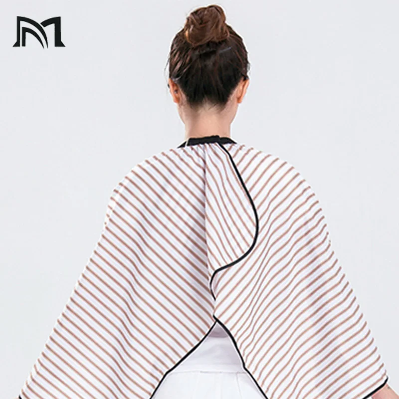 Drop-shipping 2 Colors Polyester Salon Wrap Apron Stripe Leisure Style Peri Cloth Water-repellent Cape Hairdressing Assistant B1 Drop-shipping 2 Colors Polyester Salon Wrap Apron Stripe Leisure Style Peri Cloth Water-repellent Cape Hairdressing Assistant B1