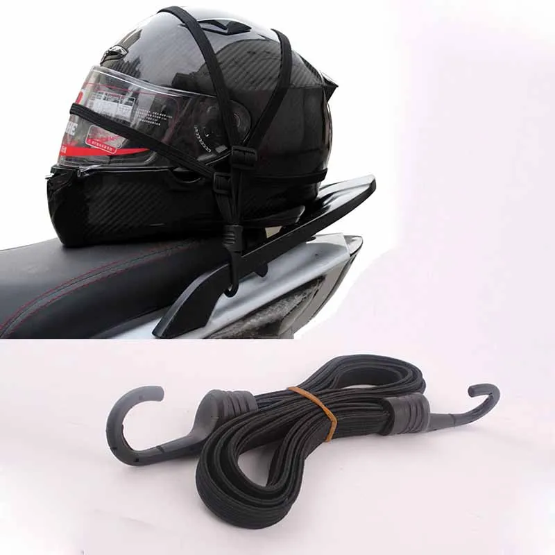 MAYITR Универсальный 60 см мотоциклетный багажный сетчатый ремень фиксированная эластичная Пряжка веревка сетка для мотоциклетного шлема Бандаж черный