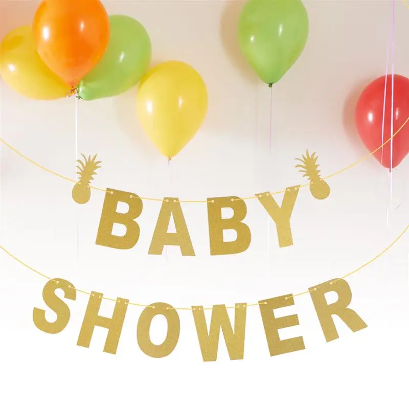 1 компл. блестящая бумага один baby shower баннеры Праздничный и день рождения поставки украшения флаг День рождения Свадебные украшения игрушка