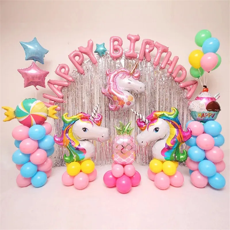 

Balloon Unicorn Aluminum Foil Ballons Large Unicornio Balloons for Birthday Party Decoration Wedding Party