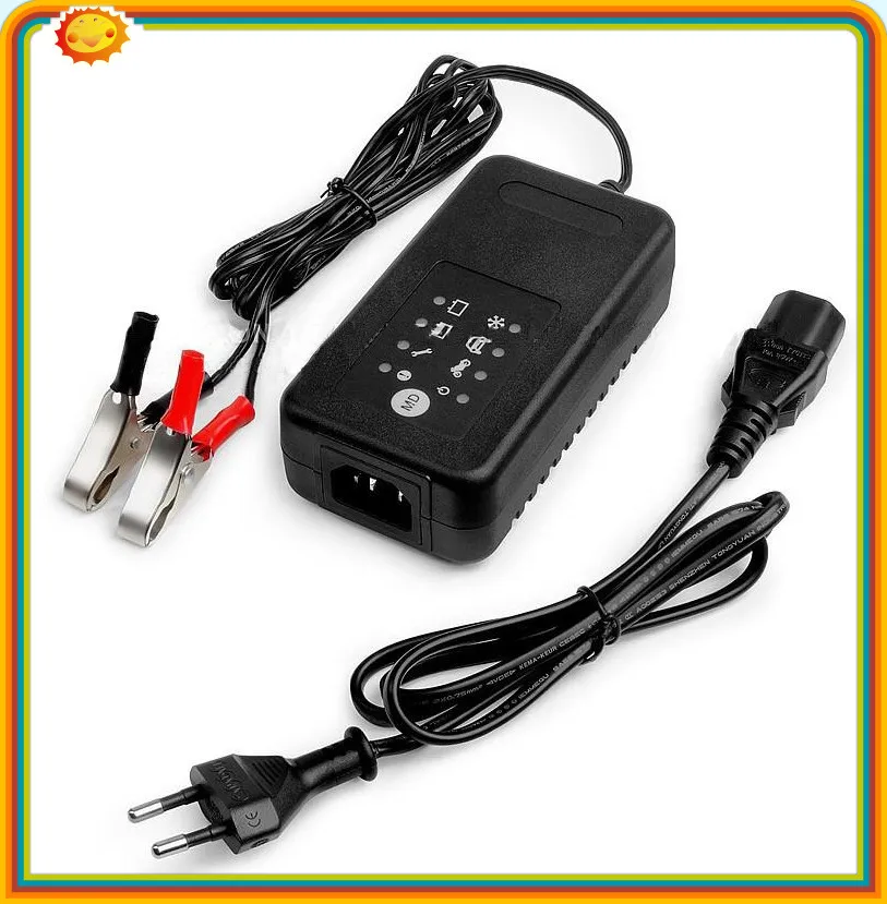 

12V Car Battery Charger 0.8/3.3A Motorcycle Charger Lead Acid Battery Charge Mode 4 Stages MCU Control NEW
