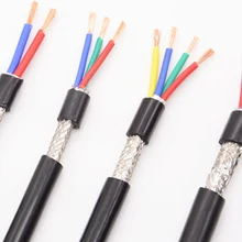 10 м чистая медь 0,3 0,5 0,75 1,5 2,5 квадратный 4 ядра RVVP экранированный кабель для аудио, инвертора и, сигнальной линии
