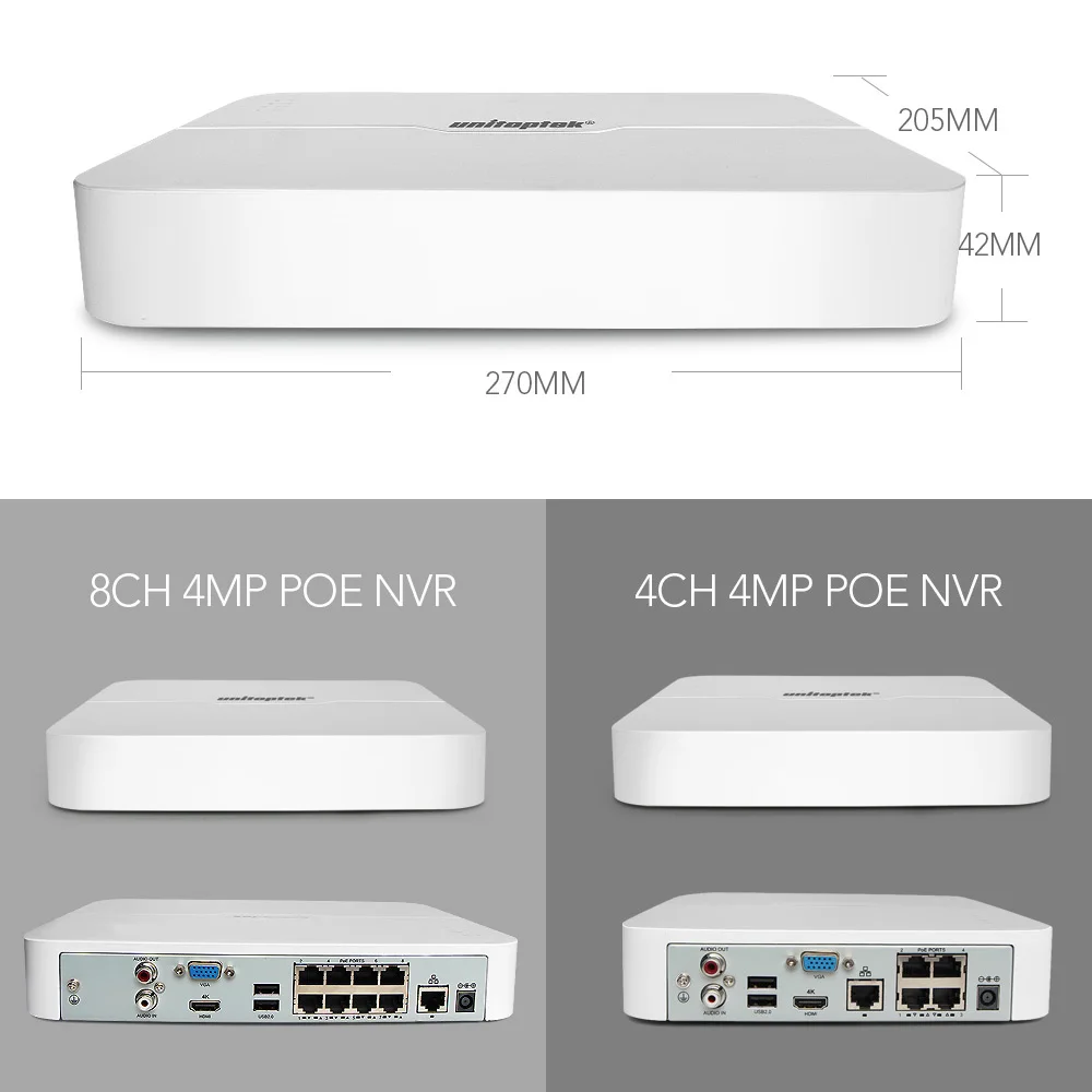 4CH 8CH 4MP POE NVR комплект камер видеонаблюдения H.265 HD ip камера безопасности 200M
