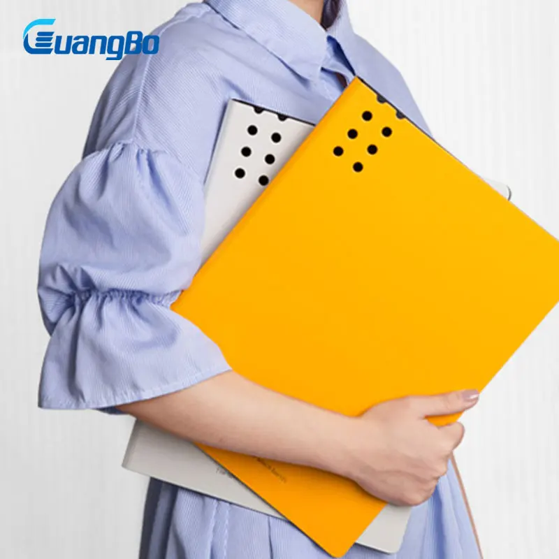

GUANGBO Waterproof File Holder Office School Supplies Clip Filing Folder Clipboard 6 Colors Paper Data Book Clip Holders