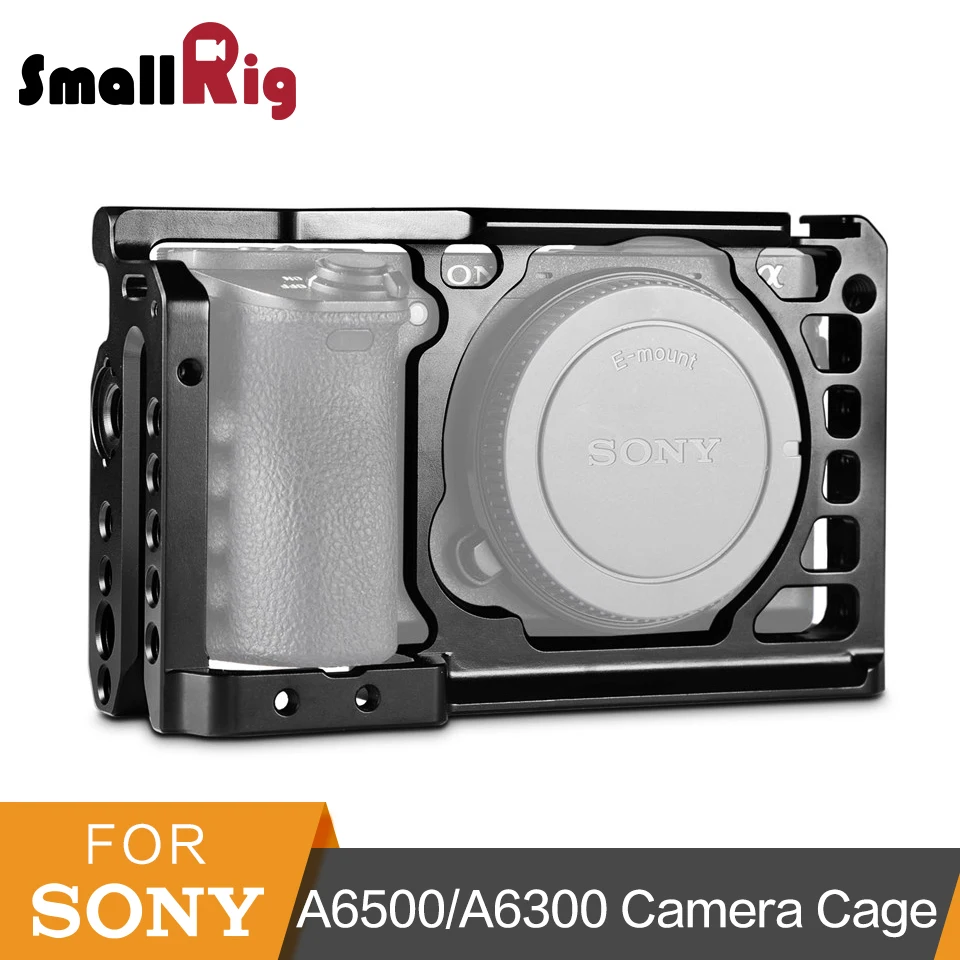Online Jaula de cámara de aleación de aluminio para Sony A6500 A6300 versión actualizada plataforma protectora de cámara Dslr para Sony A6500 1889