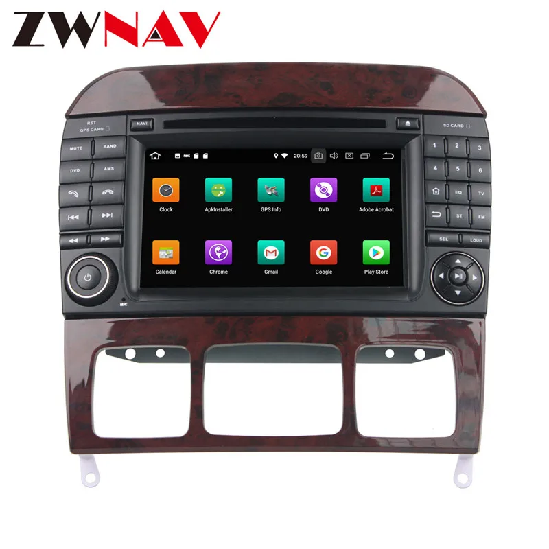 Cheap 2Din Android 8.0 Car DVD Player For Mercedes Benz S-Class W220/S280/S320/S350 /S400/S430/S500 Radio GPS Navigation auto stereo 10