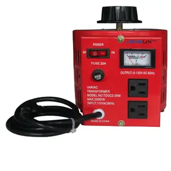 

TDGC2 2KVA Single phase manual regulator input 110V power converter variac 2000W Contact voltage regulator output 0-130V