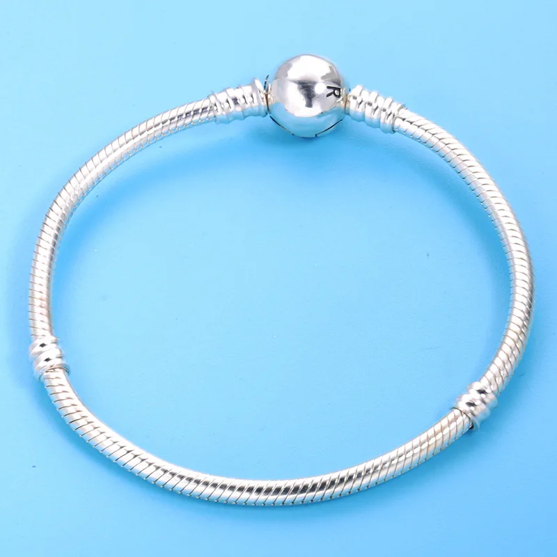 

Authentic 925 Sterling Silver Anklets Ball Circular Clasp Clip Suitable Pan Bracelet Bangle Fit Women Bead Charm DIY Jewelry