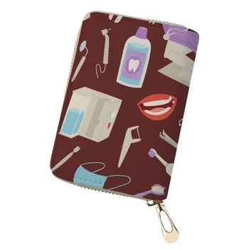 

Nurse Pattern Printed Cute Card Holders Card Slots Women Men ID Credit Business Cards Holder Wallet Carteira Mujer Purse 2019