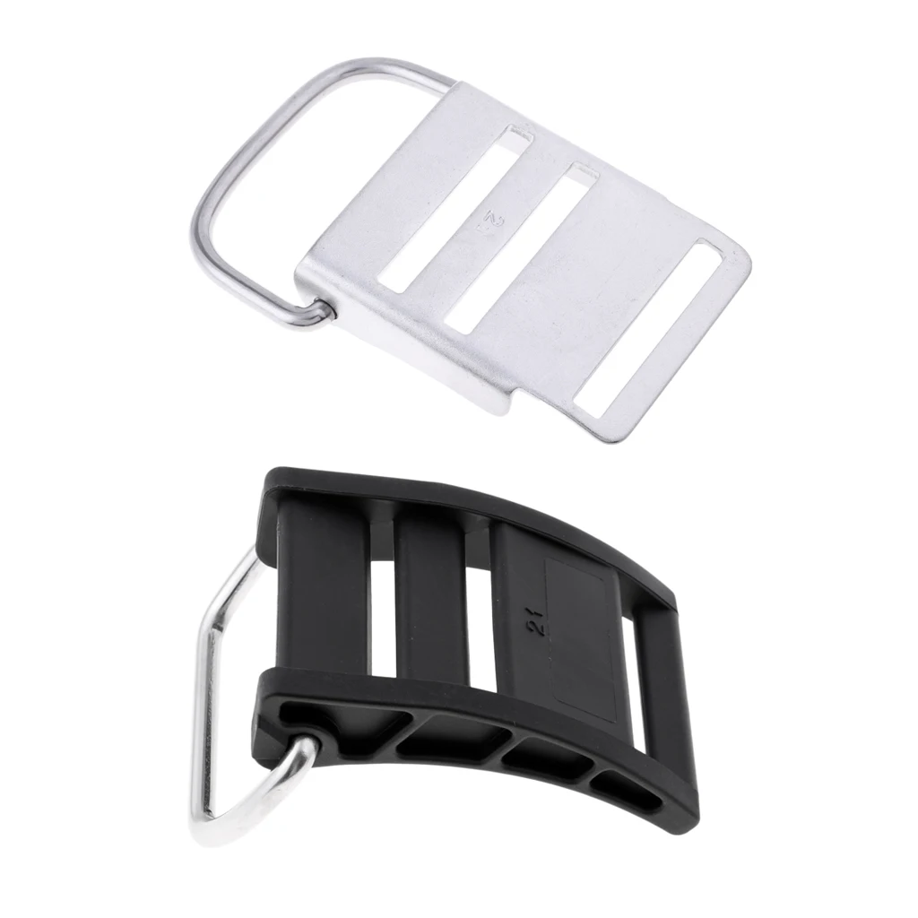 Perfeclan 2Pcs Performance Underwater Scuba Diving Diver Tank Strap Cam Buckle Universal Fits 2 Inch Wide Band Belt 