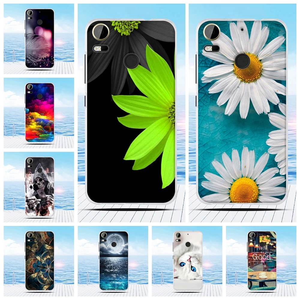

For HTC Desire 10 pro Case 5.5'' Flower Relief Printing Back Cover TPU Soft Silicone Case For HTC Desire 10 pro Coque Capa Funda