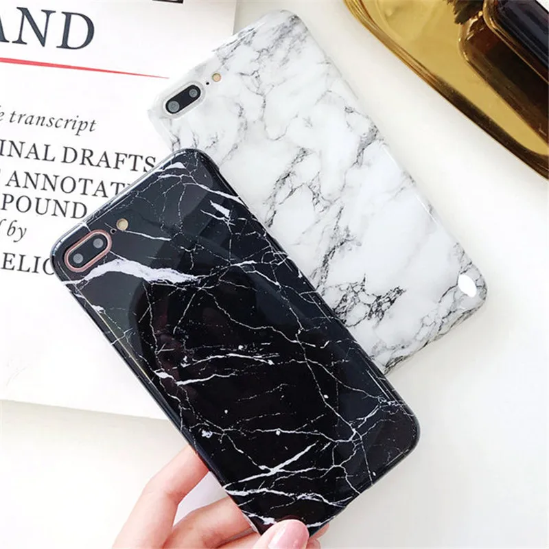 Новый глянцевый мраморный вен Dreamlike чехол для iPhone X 6 s 7 8 плюс Чехлы Роскошные ТПУ
