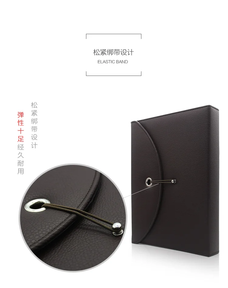 Leather Conference Folder Business File Travel Meeting Holder Daily Office Envelope Organ Bag A4 Size (10)