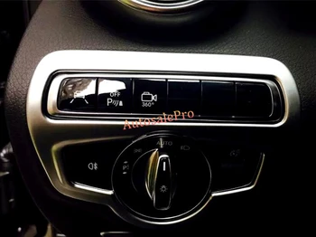 

Head light Switch Button Cover Trim 1pcs for Benz Metris Vito V Class W447 2014 2015 2016