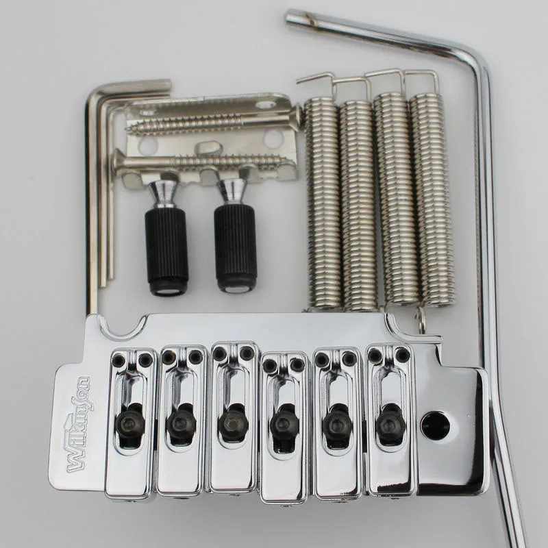 

WVS50K Wilkinson Tremolo Bridge Matching Satin Saddles String Spacing 10.8mm In Chrome