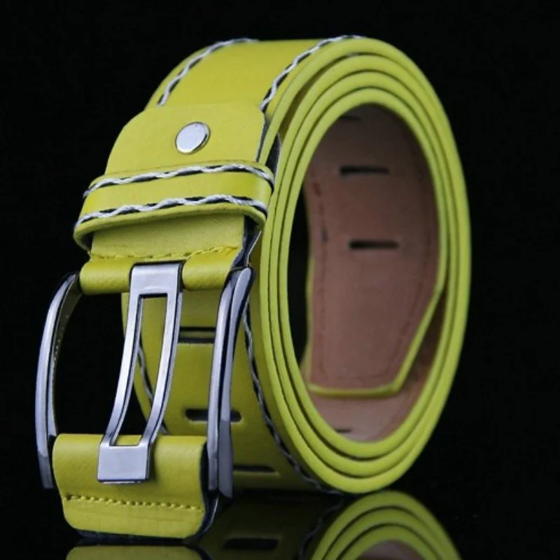 

PU Leather Men Belt Designer Wide Belts Owboy Waist Strap Alloy Prolate Buckle Ceinture Homme 6 CLRS Available Cinturones Hombre