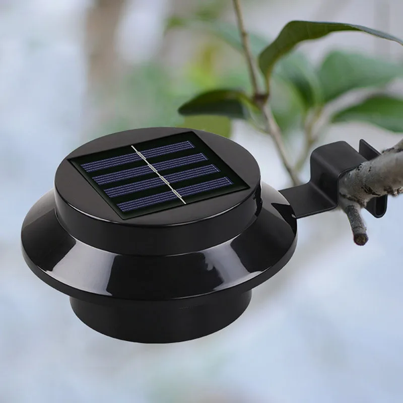 3LED Bulbs Wall Lamp Led Solar Light Outdoor Garden Porch Lights Farm Waterproof Sink Pathway Lamps For Driveways Fence Home