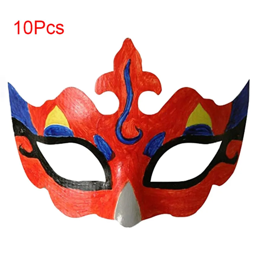 VOGVIGO DIY 10 шт. белые маски DIY неокрашенные маскарадные маски простые маски на пол-лица Вечерние Маски