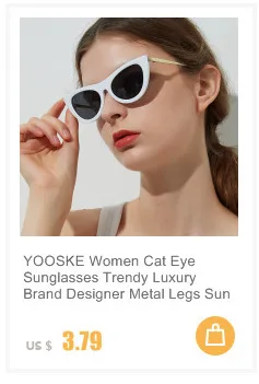 YOOSKE солнцезащитные очки без оправы женские роскошные брендовые дизайнерские солнцезащитные очки «кошачий глаз» мужские винтажные Ретро квадратные маленькие солнцезащитные очки черного и желтого цвета
