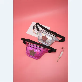 

2019 Shiny Retro Fanny Pack Rave Festival Waist Pack Outdoor Travel Crossbody Hip Bag Waist Pack Money Belt Pouch Holiday Wallet