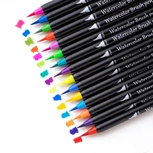24/48Pcs Watercolor Paint Brush Pen for Girls Boys Water Drawing Graffiti Multi Colored Art Marker Point Pencils Stationery Set csqb024 24 in 1 colored drawing pencils set