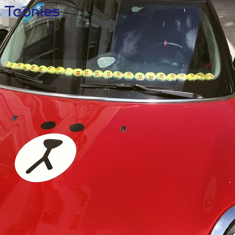 4 Pcs Dashboard Ornament Cute Plush Window Decor Mini Bear Dolls Auto