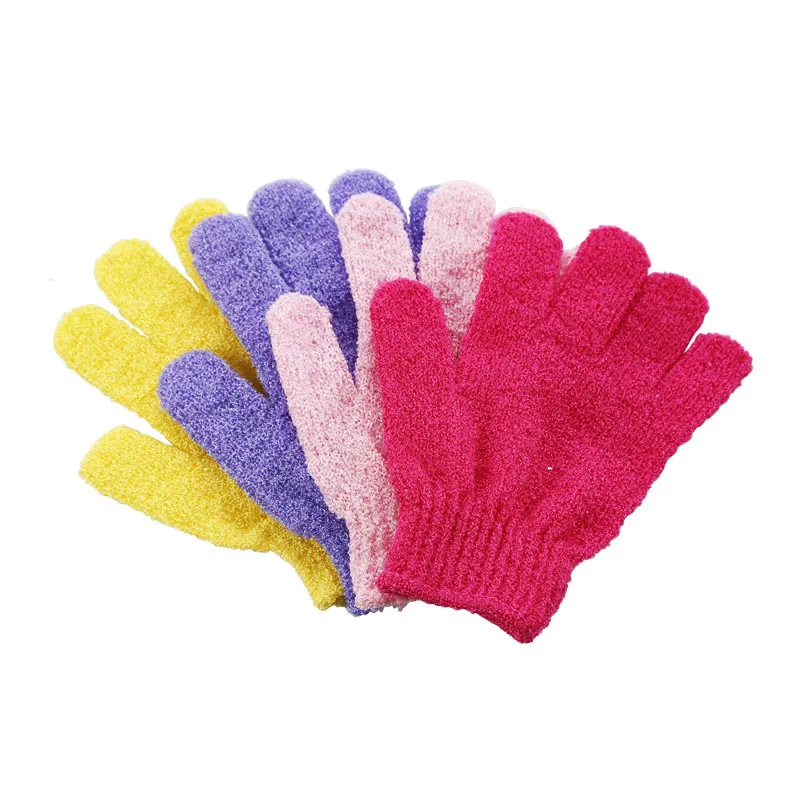 Нейлоновая перчатка для ванны и душа, отшелушивающая перчатка для мытья кожи, спа, массажная губка, скраб для тела, моющая перчатка для ванной