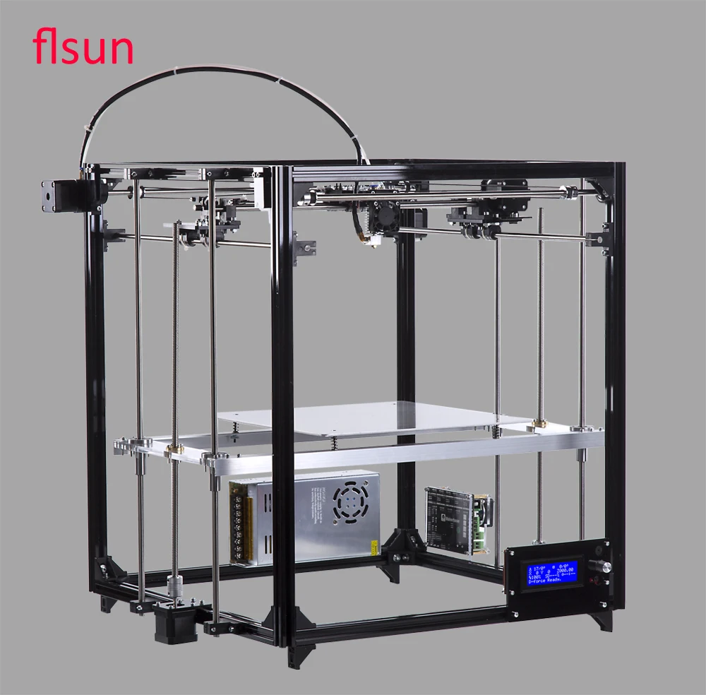 Новое обновление металлический каркас Flsun 3d принтер 3d-PrinterLarge Размер 260*260*350 мм кровать с подогревом с одним рулоном нити SD карты