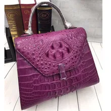 Роскошная брендовая Дизайнерская Женская одноцветная сумка из натуральной кожи аллигатора, экзотическая крокодиловая кожа, женская сумка через плечо