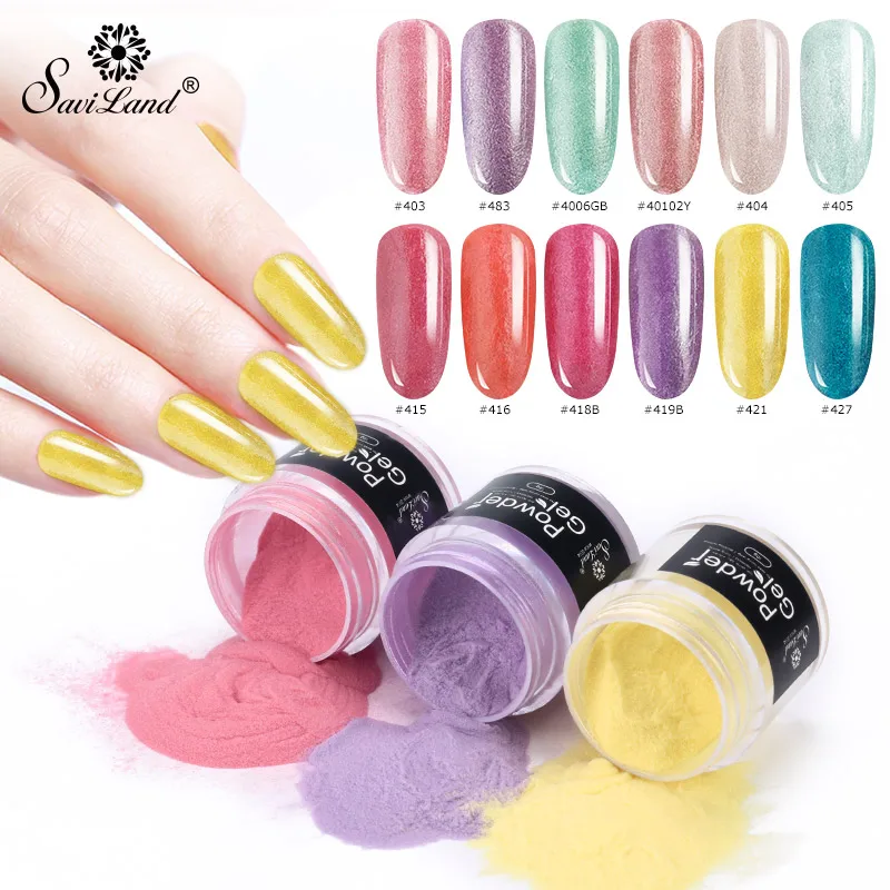 

Saviland Nail Glitter French Nail Polish Holographic Manicure 10g Dry Chrome Pigment Dipping Powder For Nails Art