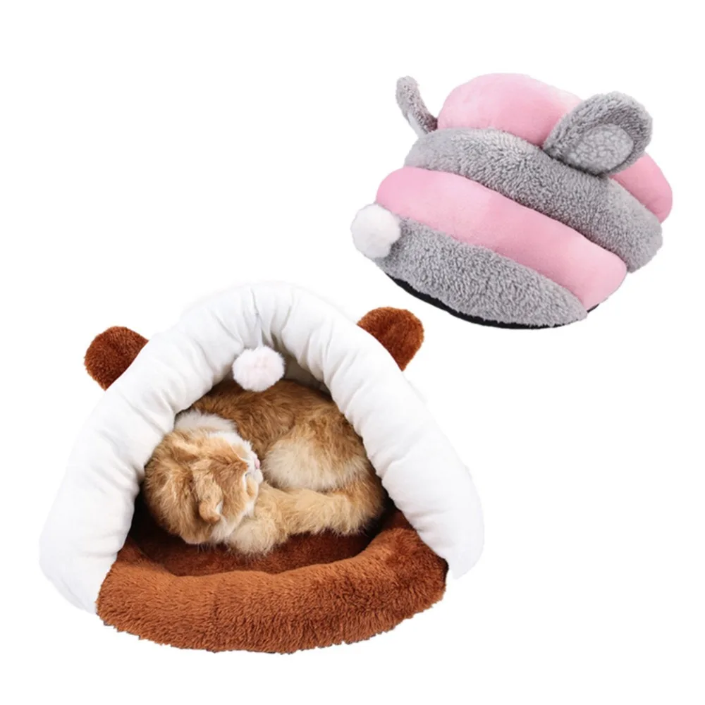 

Pet Mat Winter Warm Nest Pet Cat Kitten Small Dog Kennel Bed Sofa Sleeping Soft Polar Fleece Bag House Puppy Cave Plush Bed