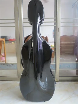 

Great 4/4 black fiberglass cello hard case w/wheells