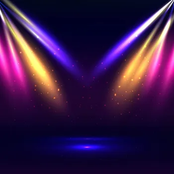 

Colour Light Led Gold Blue Stage Theatre Party Scene photo backdrop Vinyl cloth High quality Computer printed wall Background
