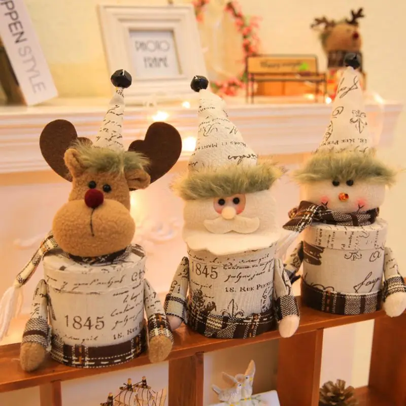 

Christmas Gift Bag Candy Box 2018 Present Ornaments Diy Gift Crafts Xmas Tree Candy Cans Cookies Box Party Decorations Kids Gift