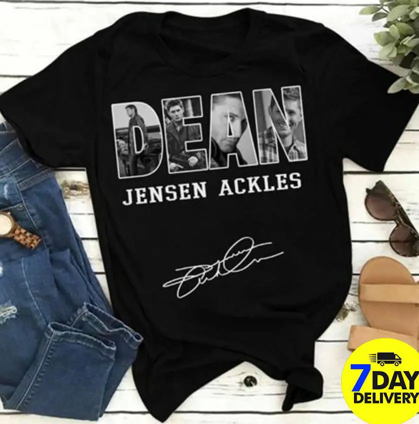 

Dean Winchester Jensen Ackles T Shirt Black Full Size S 3Xl Men'S Tshirt Women