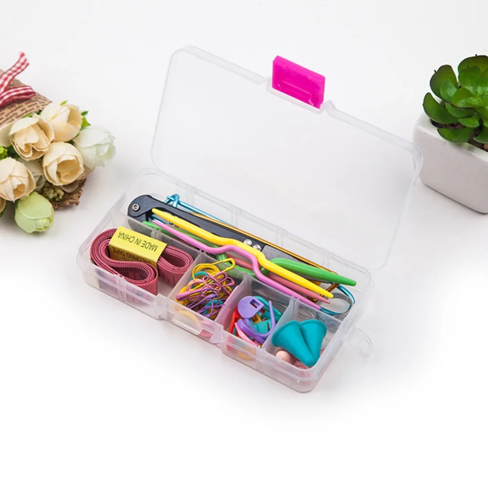 

2017 1Set 58pcs Quality Detachable White Knitting Tools Case Sewing Kit Household Tools Crochet Kit Craft Case Crochet Set