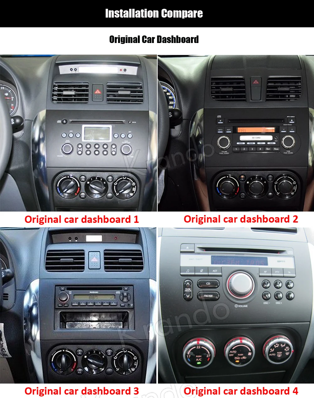 Gps навигатор Krando для suzuki sx4 Fiat Sedici Hatchback 7 1 2006 Android 2012 9 дюймов (без dvd) радио