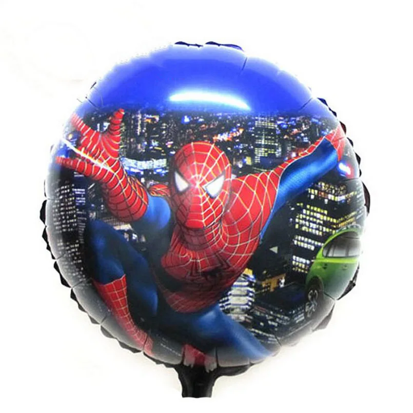 4 piezas de 18 pulgadas Spiderman GLOBOS rojo hombre araña fiesta inflables héroes de helio GLOBOS de papel de aluminio decoración de la fiesta de cumpleaños GLOBOS