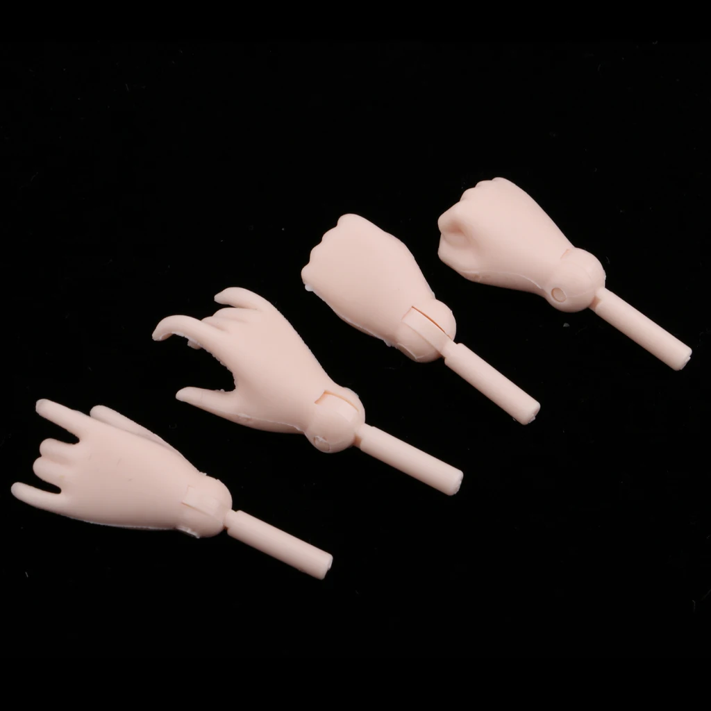 2 Pairs Doll Body Parts Hand Model For 27cm Obitsu11 Girl Doll DIY Making Accessories