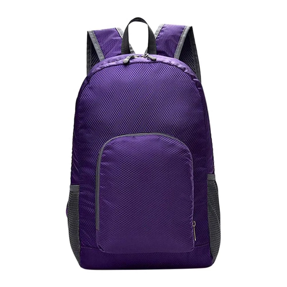 

Foldable Backpack Nylon Waterproof Zipper School Bag Travel Casual Shoulder Bags for Men Women 88 LXX9