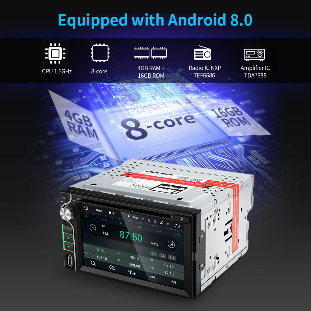 Discount Clearance! ZEEPIN WH6503 Car Head Unit GPS Receiver 4GB+16GB 6.2-inch Disc Reader Audio Bluetooth Android 8.0 Car DVD Player 5 Discount Clearance! ZEEPIN WH6503 Car Head Unit GPS Receiver 4GB+16GB 6.2-inch Disc Reader Audio Bluetooth Android 8.0 Car DVD Player 5