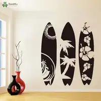 YOYOYU Wall Decal Large Surfboard Set of 3 Wall Sticker Modern Vinyl Art Summer Beach Sport Sea Surfboard Wall Decal QQ314