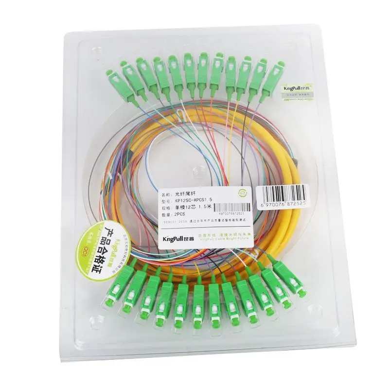 

12 Core Stand SC/APC 1.5M Single Mold Pigtail Fiber Optic Pigtai Free Shipping