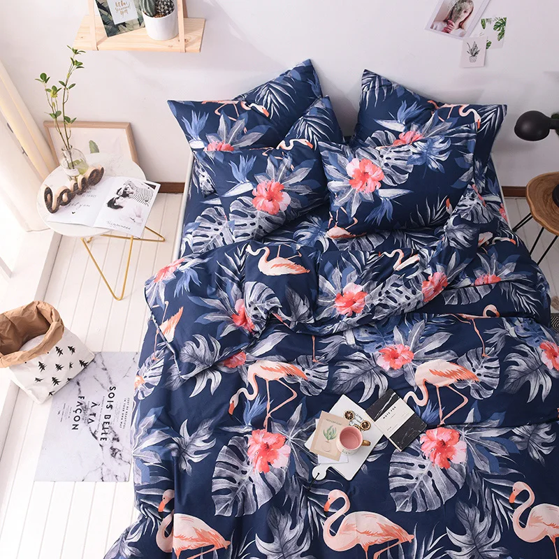 100% cotton Bedding Set Twin Queen Size 3/4pcs Bed Linen Duvet Cover Bed Sheet Set Pillowcases zara* woman bed set