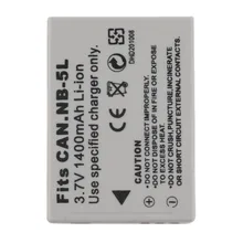 2PCS 3.7V 1400MAH Replacement Li-Ion Battery for CANON NB-5L Camera